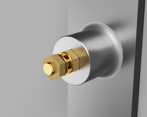 Earth Boss Type 1 Stainless welded on with fixings hardware brass or bronze